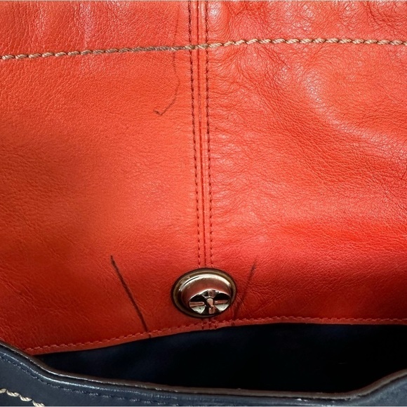 COACH Color Block Hobo Bag F24369 Vermillion Park Orange - Picture 7 of 16